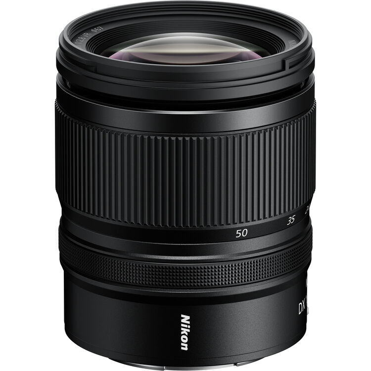 Product photo of the Nikon DX 16-50mm f/2.8 VR lens on a white background.