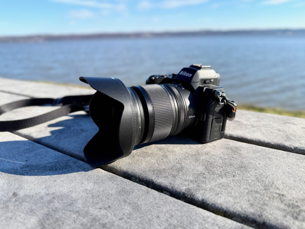 The Nikon DX 16-50 connected to the <a href=