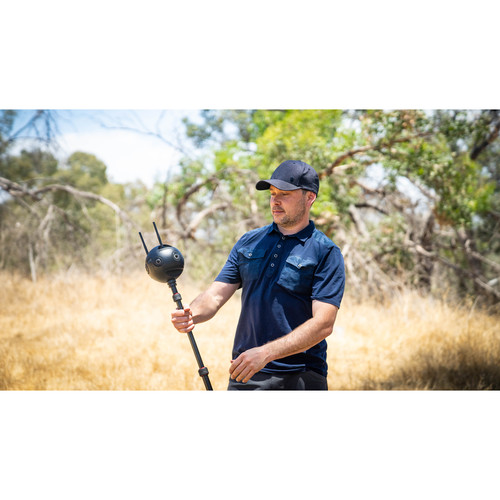 A person using the Insta360 Pro 2 in the wild