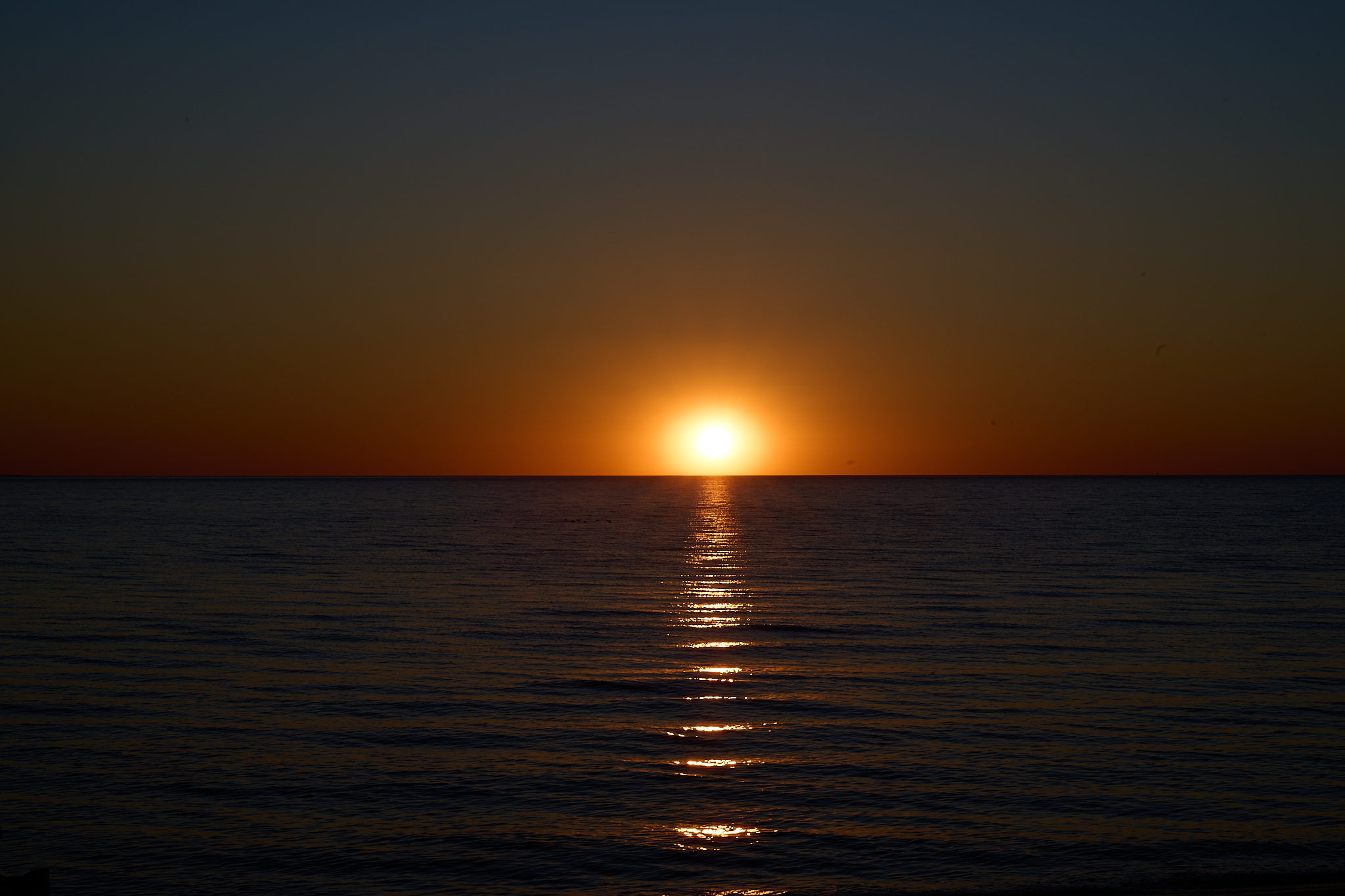 Sunset shot over water