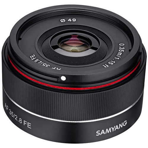 Stock image of the Samyang AF 35mm f2.8 FE Lens for Sony E