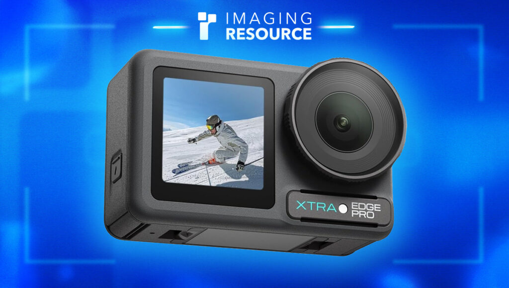 Stock image of the XTRA pro action camera in a Imaging Resource style blog post banner